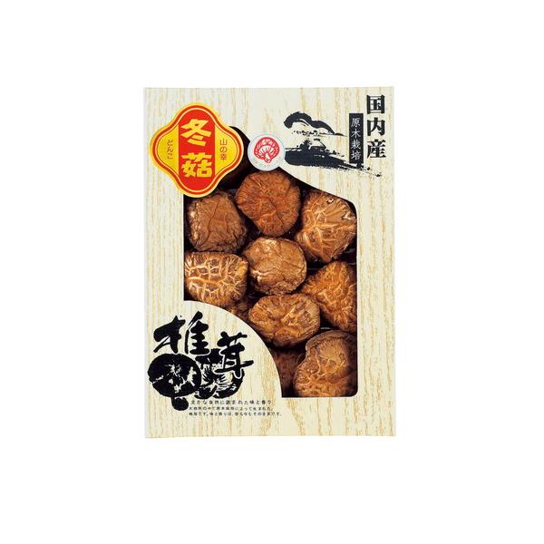 どんこ(冬茹)とは、カサが開く前に採取した肉厚の椎茸です。香信(こうしん)とは、カサの肉が薄く、ちらし寿司などスライスして使用するのに適しております。■国内産原木栽培どんこ椎茸50g■箱260×210×40mm【用途】引出物 結婚祝 出産祝...