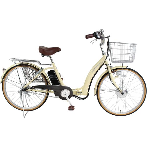 新品送料無料　26インチ電動自転車　シマノ内装3段変速 型式認定 アイボリー 21テクノロジー 電動アシスト自転車 26インチDA263【アイボリー