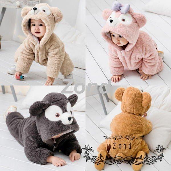 ダッフィー 着ぐるみ 赤ちゃん ベビー服 ロンパース オールインワン カバーオール熊 出産祝い 防寒着 フード キッズ 新生児服 子供用 お出掛け 厚手 0042 Zond 通販 Yahoo ショッピング