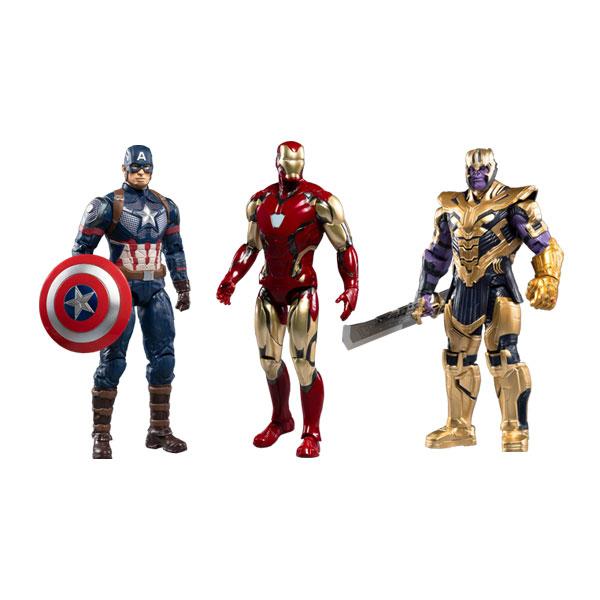 サノス・アイアンマン・キャプテン・アメリカ フィギュアセット 14インチフィギュアシリーズ 3体セット キャプテンアメリカ＆アイアン