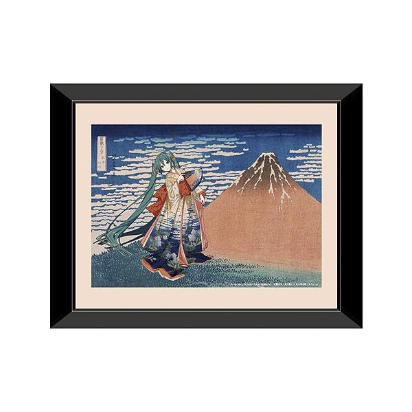 送料無料◇Presence 葛飾北斎×初音ミク 複製原画 冨嶽三十六景 凱風
