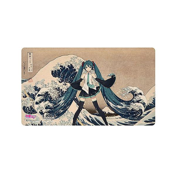 送料無料◇初音ミク×葛飾北斎 iXima デスクマット 神奈川沖波裏 株式