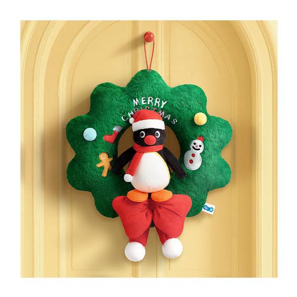 ピングー　ぬいぐるみ　クリスマス　リース　おしゃべり　レトロ　セット MarTUBE ピングー クリスマスリース ぬいぐるみ 【6月予約