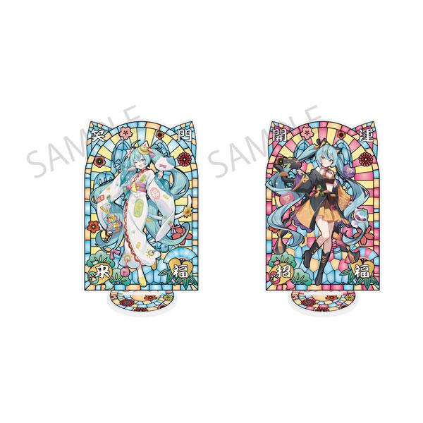 初音ミク×招き猫×真夏の熊谷」ステンドグラス風アクスタ 初音ミク Art