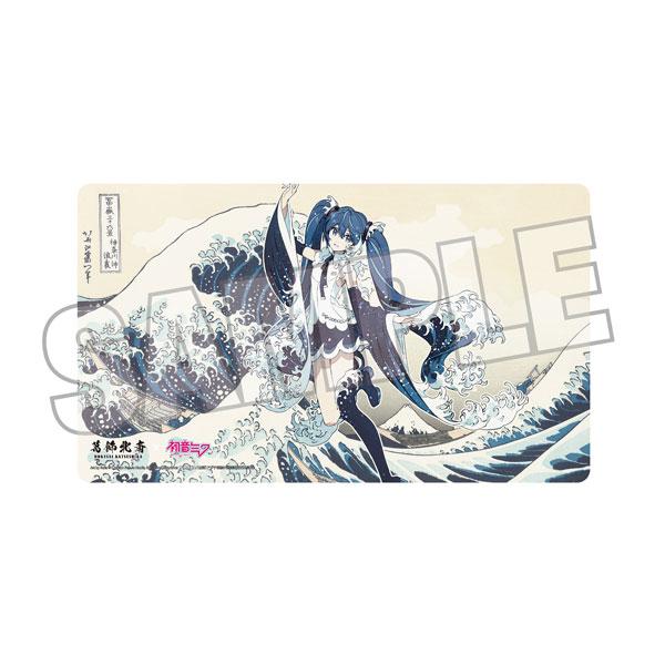 送料無料◇葛飾北斎×初音ミク Rella デスクマット 初音ミク 神奈川沖浪