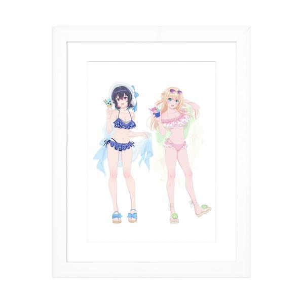 送料無料◆カーテン魂 『クラスで2番目に可愛い女の子と友だちになった』 描き下ろしキャラファイングラフ (水着) A4 【12月予約】