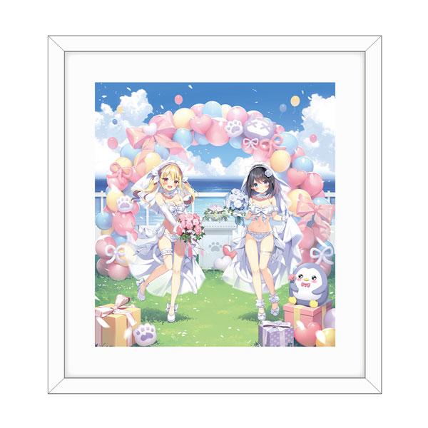 送料無料◆カーテン魂 『ぱん先生』 描き下ろし複製原画 (白雪結梨＆有栖川瑠々/ウエディング) 【12月予約】