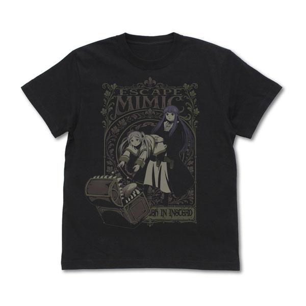 葬送のフリーレン 3816-1194 フリーレン＆フェルン「ミミックエスケープ」 Tシャツ/BLACK-L コスパ 【12月予約】