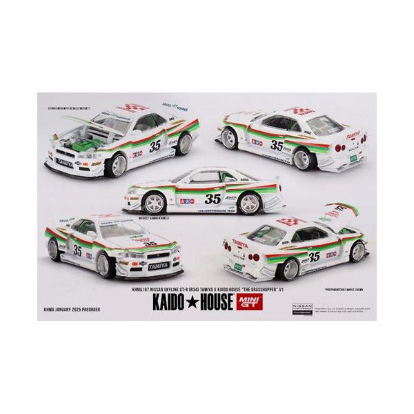 MINI-GT 1/64 Nissan スカイライン GT-R R34 TAMIYA × KAIDO