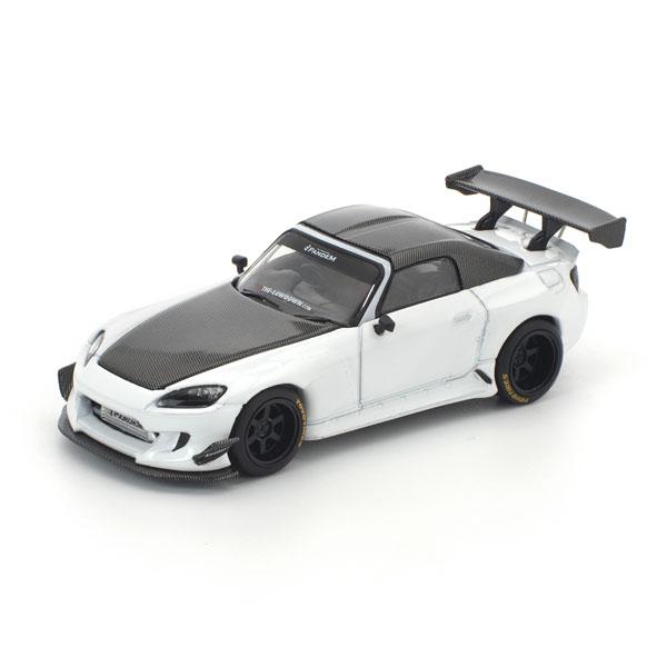 one model 製S2000 1/64 モデル 白　新品未開封品 POP RACE 1/64 パンデム S2000 ホワイト カーボンフード ミニカー