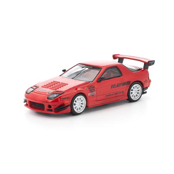 レーシング ミニカー 7台 POP RACE 1/64 マツダ RX-7（FC3S）RE雨宮 レッド ミニカー PR640343