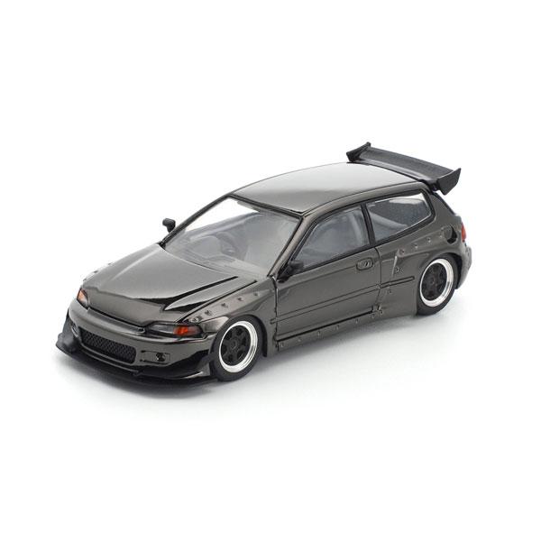 ミニカー HONDA CIVIC EG6 PANDEM 1/64 POP RACE 1/64 パンデム シビック EG6 ダーククローム ミニカー