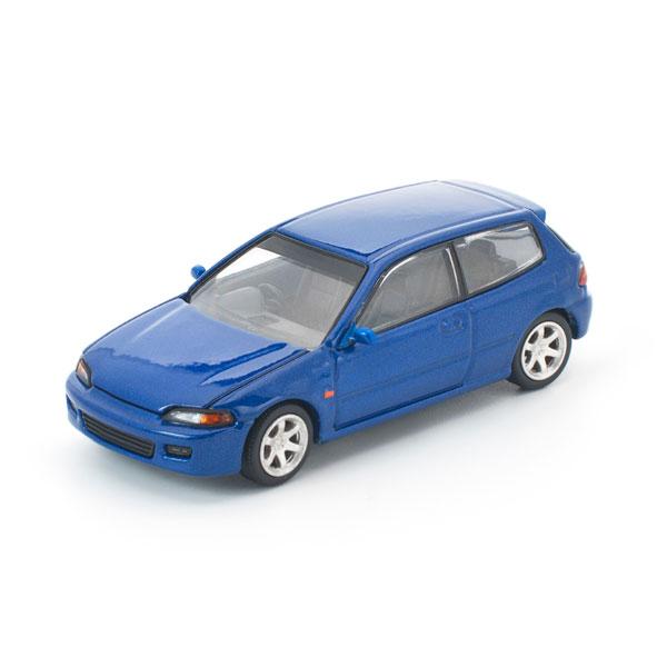 POP RACE 1/64 ホンダ シビック EG6 (ブルー) ミニカー PR640475 【7月