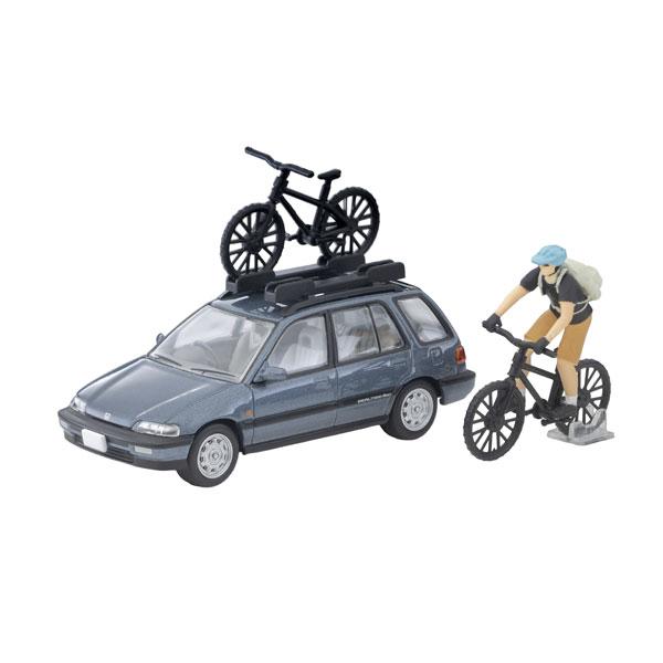 [Release date: June 30, 2026]トミカリミテッドヴィンテージNEO LV-N297c ホンダ シビックシャトル RT X (青) 90年式 フィギュア、マウンテンバイク付 1/64 ミニカー トミーテック 3390...