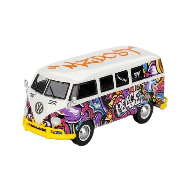 MINI-GT 1/64 フォルクスワーゲン T1 マイクロバス ミズ デザイン (左