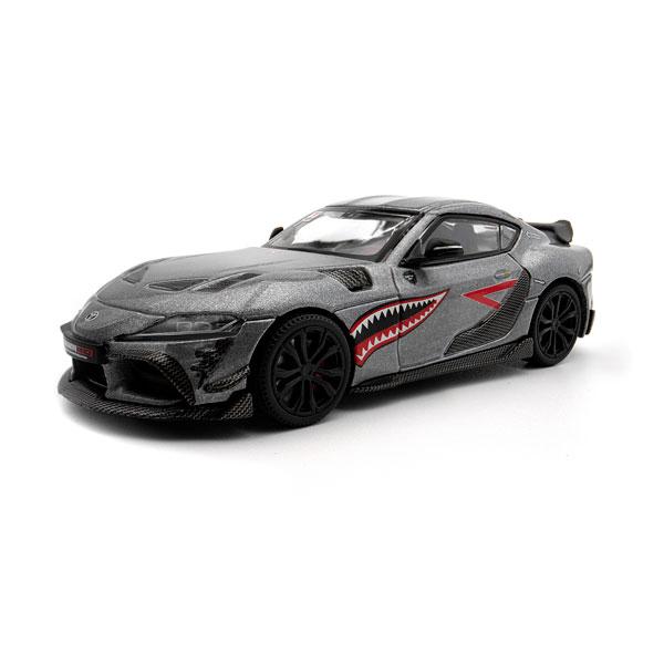 WORKS Model 1/64 ダーウィンプロ スープラ カーボングレー ミニカー