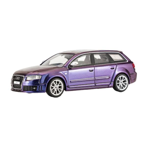 送料無料◆MOTORHELIX 1/64 Audi RS 4 (B7) 2005 Army Girl Purple Pearl ミニカー M68311 【未定予約】