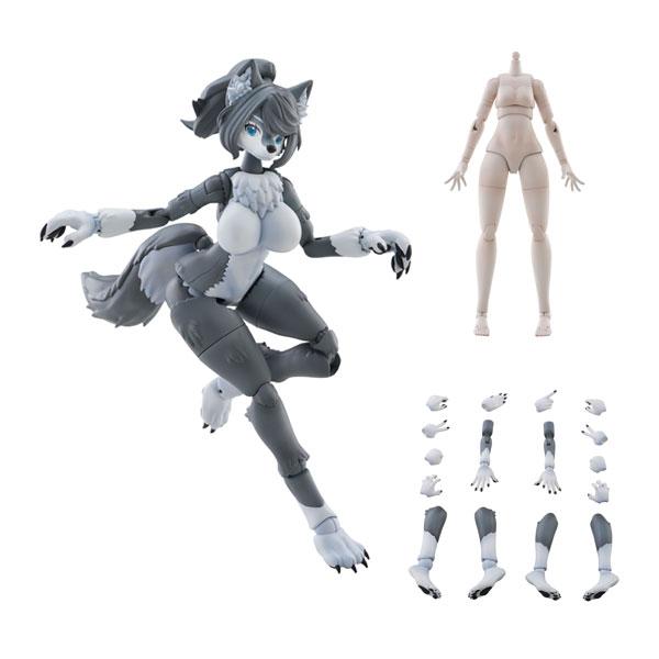 [Release date: June 30, 2026]送料無料◆アオシマ けもプラ 3種セット ハイイロオオカミ ＋ アーム＆レッグパーツ01(ハイイロオオカミカラー) ＋ ヒトパーツ(カラーB)  ■発売予定：2026年6月予定(発売...