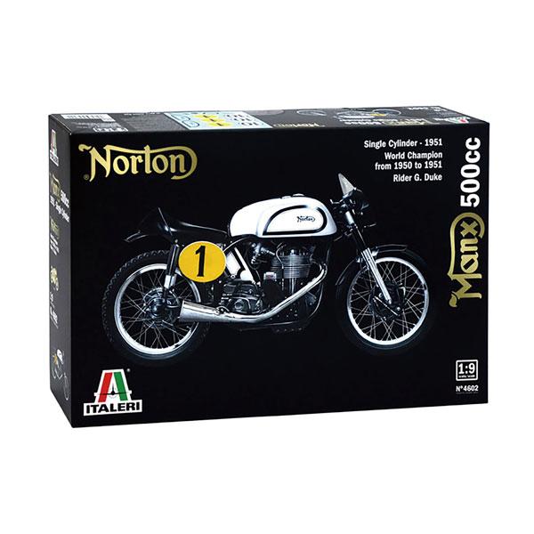 イタレリ ノートンマンクス 500cc プラモデルキット　未使用 イタレリ 送料無料◇再販 1/9 ノートン マンクス 500cc 1951