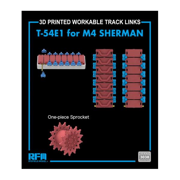 [Release date: February 28, 2026]送料無料◆ライフィールドモデル 1/35 M4/M4A1/M4A2/M4A3/M4A4用 3Dプリンター製 可動式履帯(T-54E1タイプ) ディテールアップパーツ RFM3...