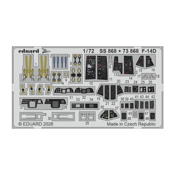 エデュアルド 1/72 F-14D トムキャット ズームエッチングパーツ