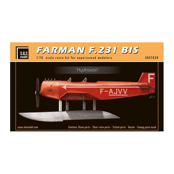 送料無料◇SBSモデル 1/72 ファーマン F.231 bis 水上飛行機 レジン製