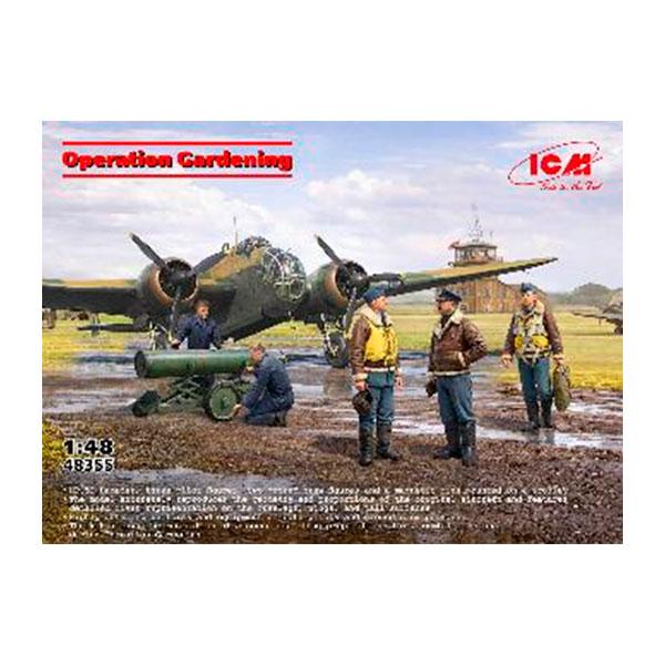 ICM 送料無料◇ICM 1/48 ガーデニング作戦セット (HP.52 ハンプデン＋