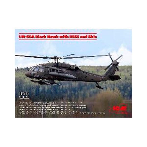 ICM 送料無料◇ICM 1/48 UH-60A ブラックホーク w/ESSS/補助燃料タンク