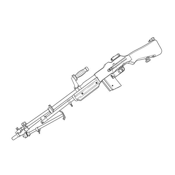 送料無料◆(代引不可)ア！クション 1/1 ブローニング M1918A2 自動小銃(BAR) プラモデル 【11月予約】