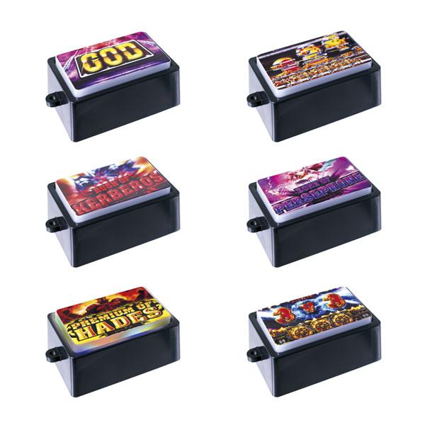 ミリオンゴッド アナザーゴッドハーデス　BGMプッシュボタン　フルコンプセット アナザーゴッドハーデス BGMプッシュボタン ガチャガチャ 全6種 - メルカリ