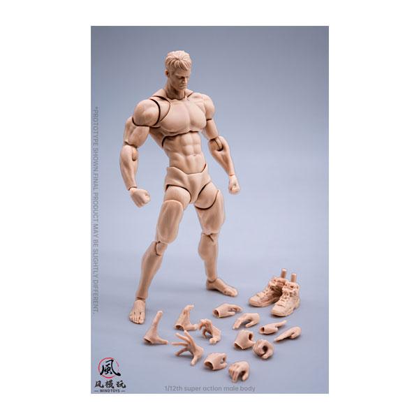 ボルトマン人形 WIND TOYS 1/12スケール 超可動フィギュア男性素体 ホワイト