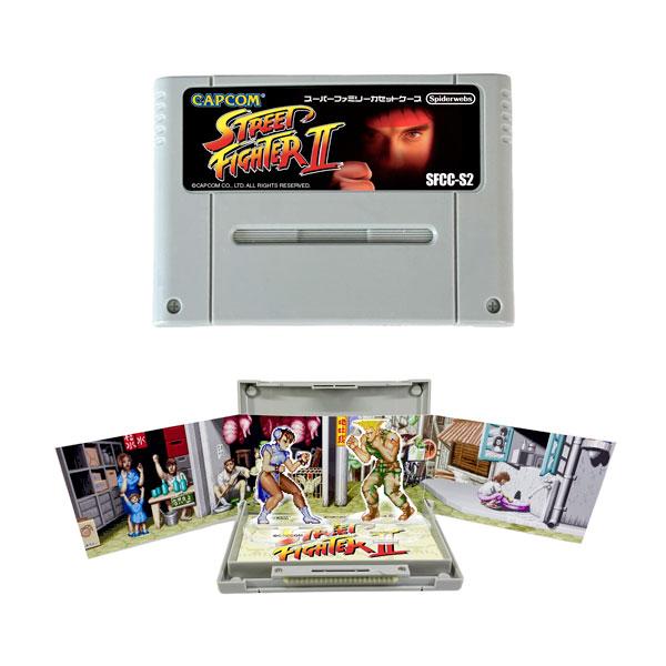 スーパーファミリーカセットケース 『ストリートファイターII』(春麗vs.ガイル) カードケース ＋ アクリルスタンド スパイダーウェブス （ZG172169）