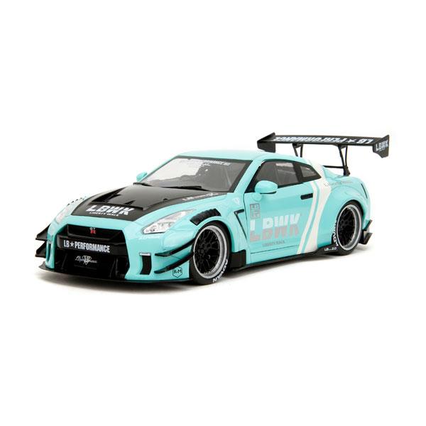 送料無料◆Jada Toys PINK SLIPシリーズ 1/18 ニッサン GT-R (R35) Liberty Walk 2020 タイプ 2.0 ミントグリーン ダイキャストモデル ミニカー （ZM166124）