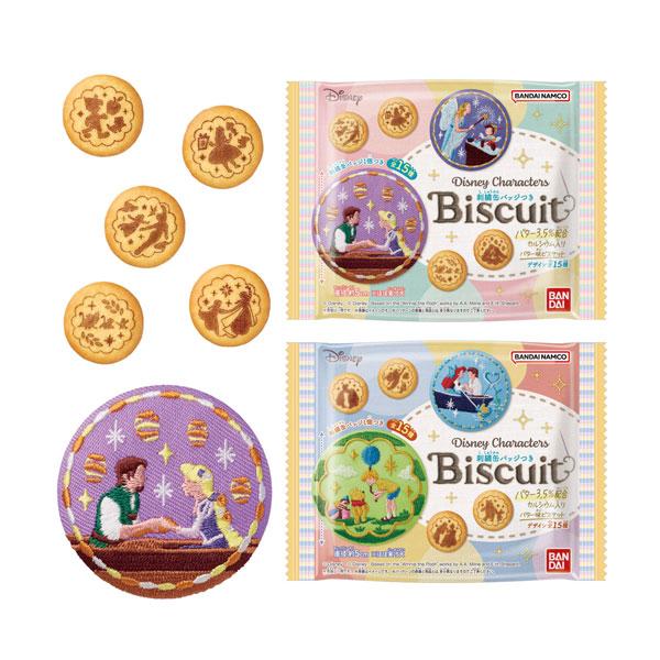 BANDAI Disney Characters 刺繍缶バッジビスケット 食玩