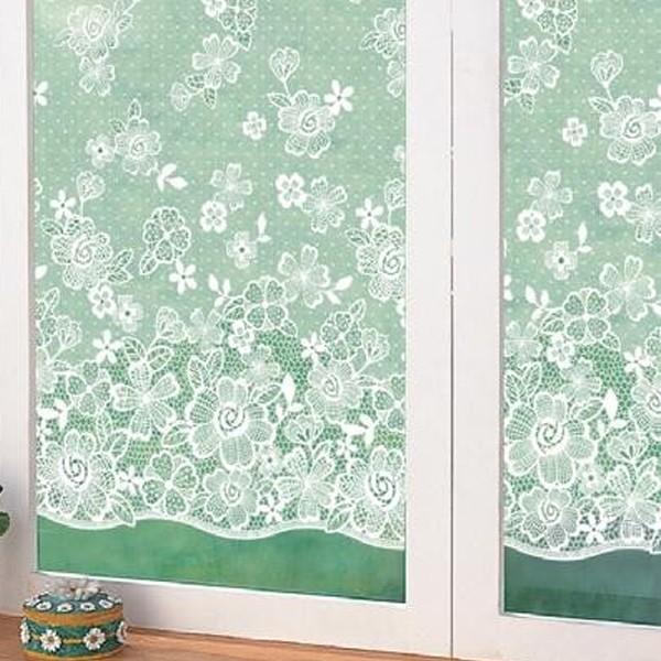 窓飾りレース Gml 4610 ホワイト 46cm丈 90cm巻 Noeudderaphia Fr
