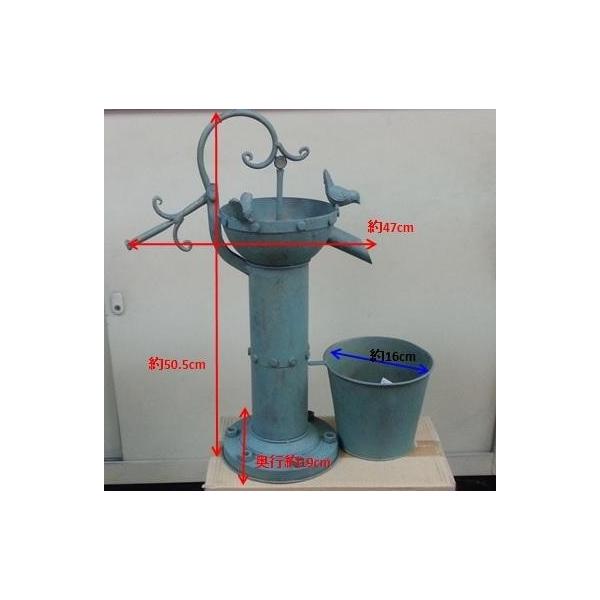 ガーデニンググッズ アンティーク風 バードポンプ 商い プランター Ds3525