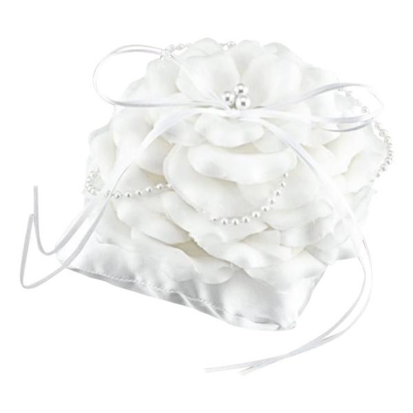 ウェディングアイテム エンジェル クッション フラワータイプリングピロー 手作りキット ホワイト En006