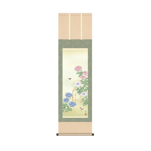 掛軸 高見蘭石 紫陽花 価格 交渉 送料無料 44 5 164cm Kz2ma3 146