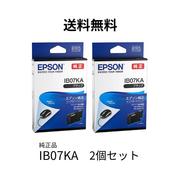 エプソン 純正 IB07KA ブラック 標準 2個セット インクカートリッジ