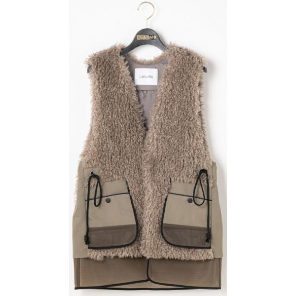 ラリアムー Lallia Mu エコムートンファーベスト : dimancheヤフーSHOP