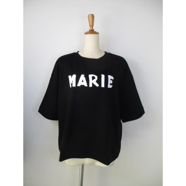 MARIED'OR マリードール テープロゴ5分袖Tシャツ BLACK 14103 MARIED'OR マリードール テープロゴ5分袖Tシャツ BLACK 14103
