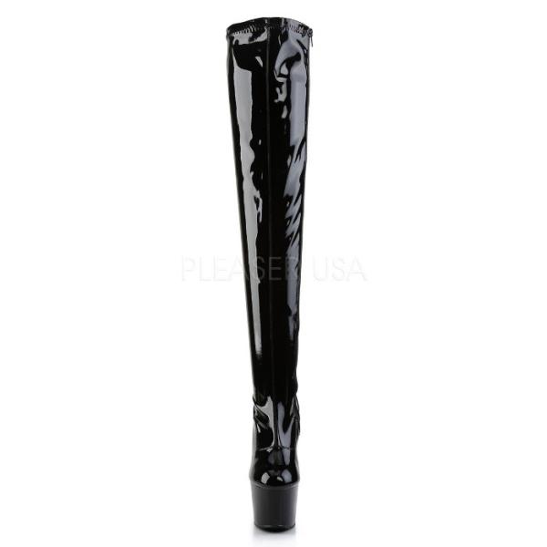 Pleaser �v���[�U�[ �j�[�n�C�u�[�c �T�C�n�C�u�[�c ���f�B�[�X �����Y 18cm �q�[�� ���� �� �u���b�N �G�i���� �n�C�q�[�� �傫���T�C�Y �����O�u�[�c ���[ ���i�摜1