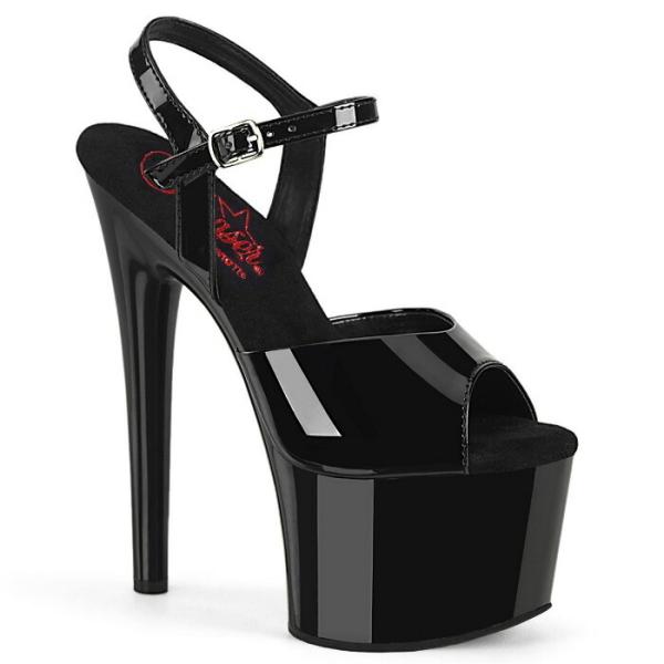 Pleaser（プリーザー） サンダル 厚底 黒 ブラック エナメル 18 cm