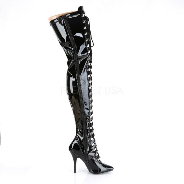 Pleaser �v���[�U�[ �n�C�q�[�� �j�[�n�C�u�[�c �傫���T�C�Y �������T�C�Y �� �u���b�N �G�i���� 13cm �q�[�� ���f�B�[�X �����Y �҂ݏグ �W�b�p�[ ���[ ��� ���i�摜4