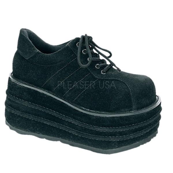 demonia 厚底スニーカー　ブラック Pleaser demonia デモニア スニーカー 厚底 ラバーソール 8 cm