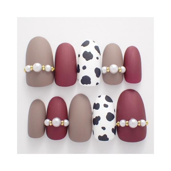 ネイルチップ マットダルメシアン柄秋冬 ショートからレギュラーオーバルまで長さが選べるデザインつけ爪 サイズオーダー ハンドメイド Buyee Buyee 提供一站式最全面最專業現地yahoo Japan拍賣代bid代拍代購服務 Bot Online