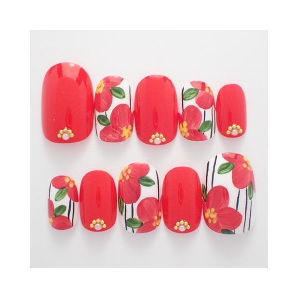 ネイルチップ 縦ライン牡丹ペイントアートレッド 成人式 卒業式 サイズオーダー ショート つけ爪 デザイン 着物 和柄 Buyee Buyee Japanese Proxy Service Buy From Japan Bot Online