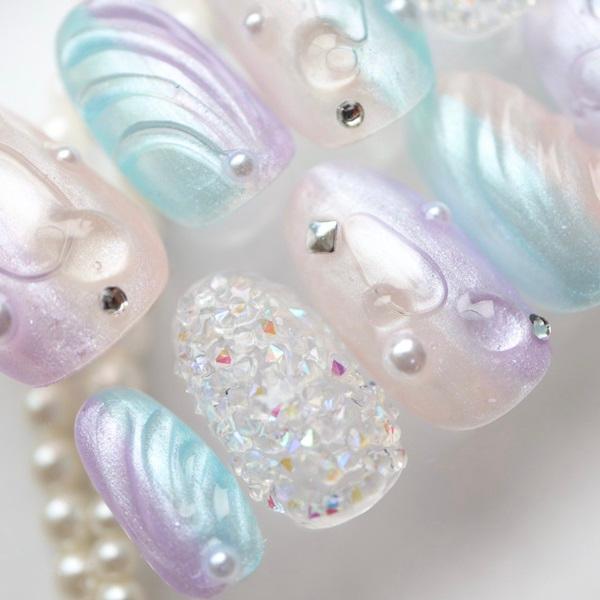 シルクパール　シェルジェル　オーダー　ワンホンネイル　ネイルチップ b220a5f1b7a3b4088020816367e581