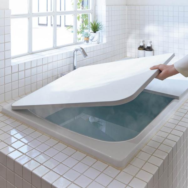 ≪75×150cm用（2枚割）≫ 軽量組み合わせ風呂蓋カルフタ バス用品 バスマット 風呂ふた KR1401 ディノス