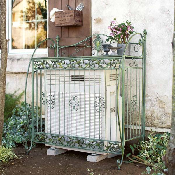 ガーデニング エクステリア G アンティーク調エレガント室外機カバー大型 ガーデニング用品 室外機カバー フラワー Haitoyota Com Br